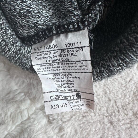 Carhartt | A18-019OFAA Watch Hat Black/White Fleck Design "Leprino Foods" Patch - Picture 5 of 8